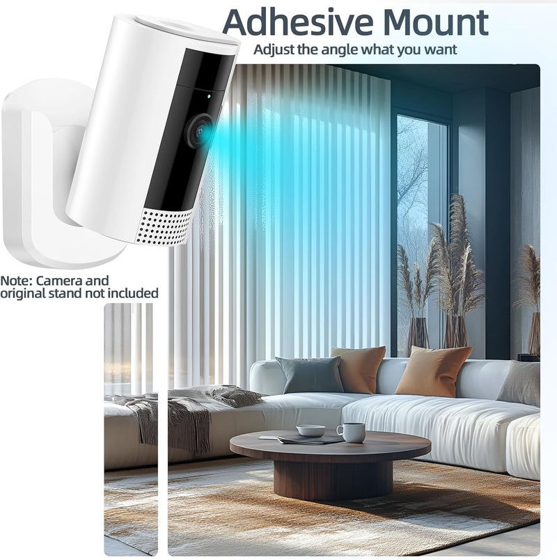 KTCEFE No Drill Ring Indoor Cam Adhesive Wall Mount Bracket - No Screws Needed, Easy Install - Compatible with Ring Cameras(1st Gen and 2nd Gen) for Home Surveillance (3 Pack) - Image 3